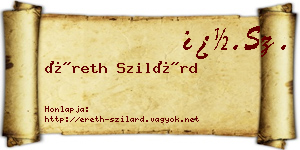 Éreth Szilárd névjegykártya